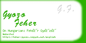 gyozo feher business card